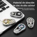 GyroChainSpinner metálico con engranajes – Juguete antiestrés para adultos.