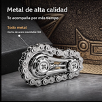 GyroChainSpinner metálico con engranajes – Juguete antiestrés para adultos.