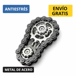 GyroChainSpinner metálico con engranajes – Juguete antiestrés para adultos.